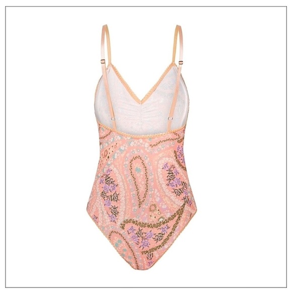 NWT Spell & The Gypsy City Lights Bodysuit Peach Size Large - Picture 9 of 9